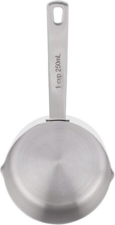 FBHappiness Stainless Steel 304 Measuring Cup, Metal Measuring Spoons, Baking Measuring Spoons with Scale, Cake Measuring Spoons for Kitchen, Household Scale (Size: 1/3 Cup 80 ml) (1 Cup 250 ml)