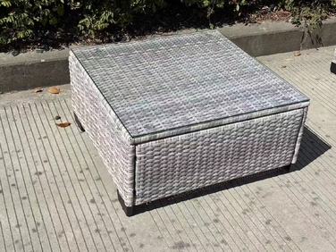 Комплект садових меблів із техноротанга GARDENOVE, сірий, 7 предметів