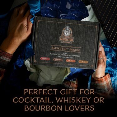 Набір для копчення коктейлів SmokeTop з чіпсами для вишні, гікорі, клена та дуба - для коктейлів, віскі та бурбону