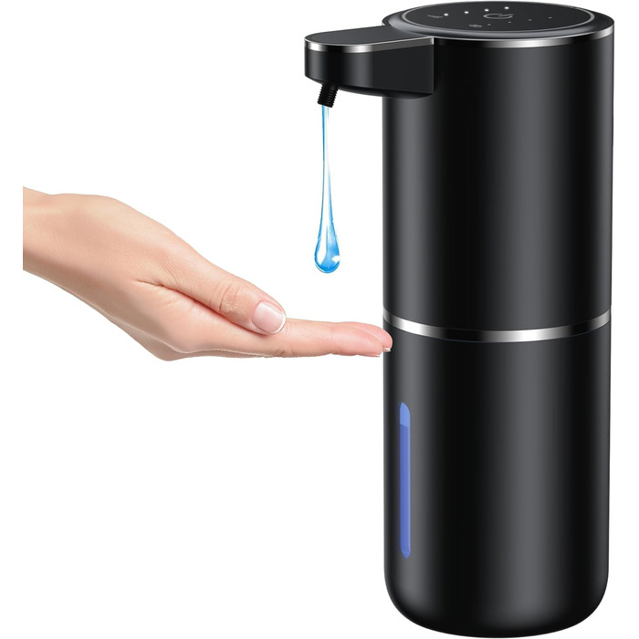 Fantictas Automatic Soap Dispenser Wall Mount with Sensor Infrared, 380ml Electric Soap Dispenser No Drilling with USB Rechargeable, IPX5 Waterproof for Bathroom Toilet Kitchen