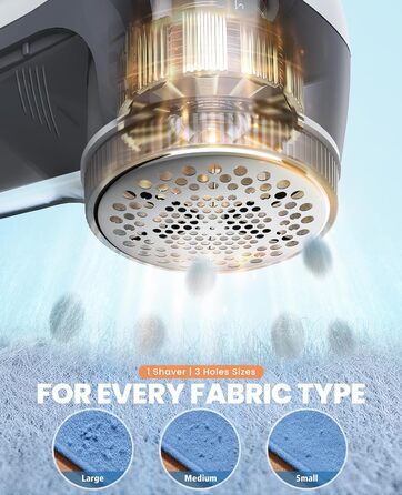 Електричний видалення ворсу POPCHOSE: для одягу, меблів, диванів. 6-лезовий триммер для видалення котушок та ворсу