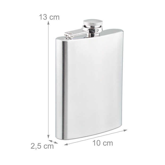 Relaxdays Stainless Steel Flask Set, 7-Piece