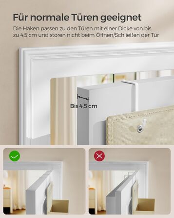 Організатор для шафи SONGMICS з 4 кишенями, настінний, для зберігання, на двері, спальня, вітальня, 2 x 33,5 x 00 см, RDH04G (1, Бежевий)