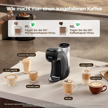Кавомашина 5-в-1 Warriors1 для Nespresso, Dolce Gusto, Lavazza A Modo Mio, Espresso Point та кавової гущі, 20 bar, 0.8 л, автоматична, для дому та офісу, чорна