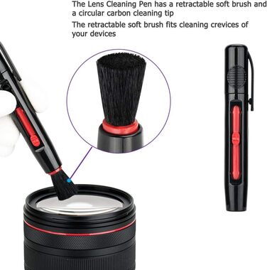 Набір для чищення камери 3-в-1: бляшка, пензлик, мікрофібра (DSLR, об'єктив)