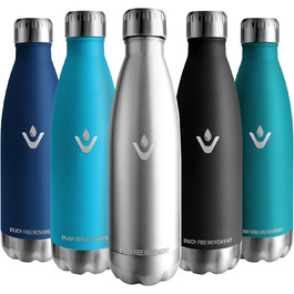 Термос Vikaster 500 мл: термофляга з нержавіючої сталі, без BPA, витримує протікання, багаторазовий. Ідеально для велосипеда, кемпінгу, йоги, спортзалу, фітнесу, школи, подорожей, активного відпочинку