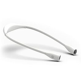 Ліхтарик на шию Lumi Crealis LED, USB-зарядка, 3 кольори, 9 рівнів яскравості, гнучкий, для читання, в'язання, ремонту, кемпінгу (білий)