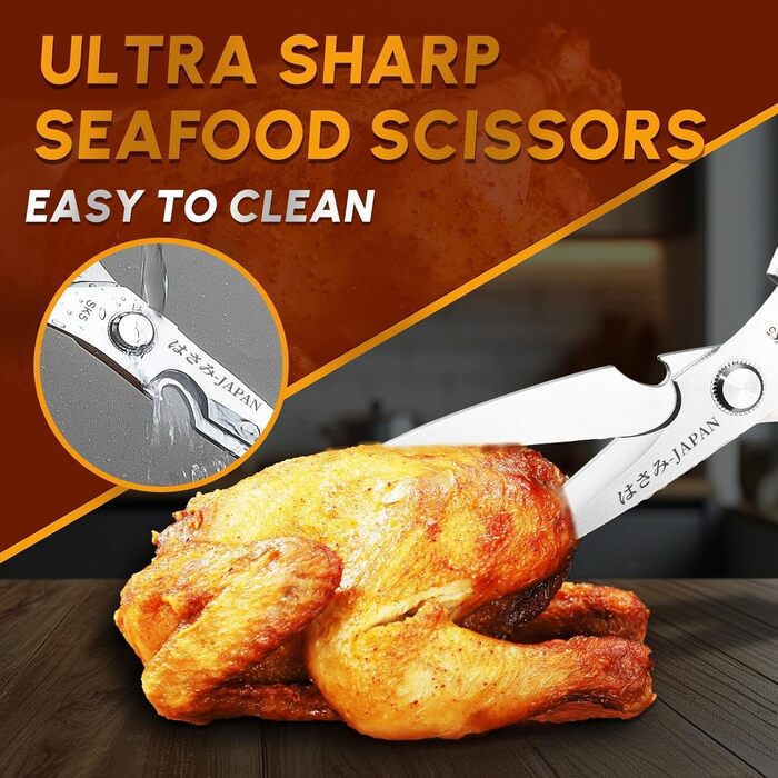 Набір кухонних ножиць DRAGON RIOT: професійний набір з ножицями для морепродуктів та кухні, японська сталь, для морепродуктів, овочів та м'яса
