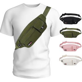 MAXTOP Поясна сумка через плече для чоловіків та жінок, спортивна, водонепроникна, для подорожей, фітнесу, йоги, бігу (Зелена)