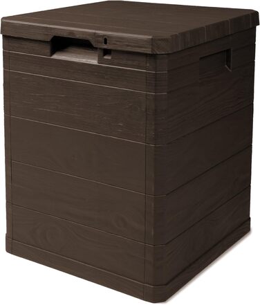 Скриня для зберігання Ondis24 Madera Mini 90л, дерев'яна текстура, з замком, коричнева