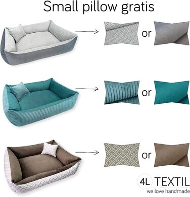 М'яке ліжко для собак 4L Textil Molly, корзина для собак, подушка для собак та котів, корзинка для собак, мохет (60x40 см, зелений)