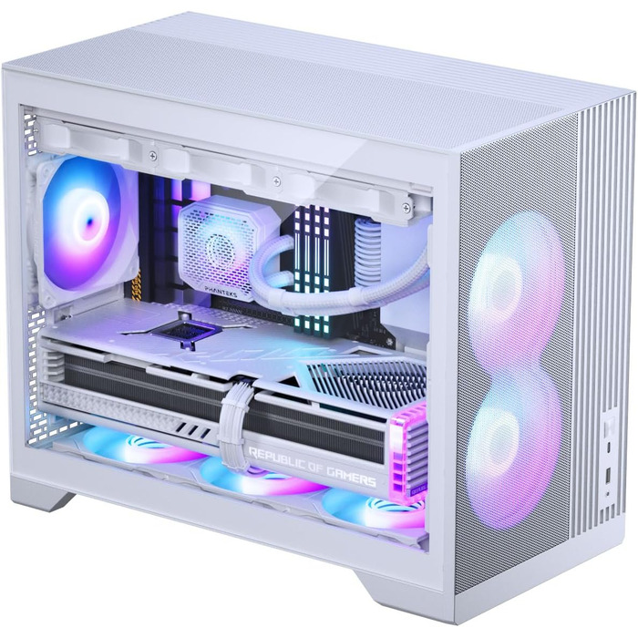 Корпус ПК Phanteks XT M3 Mini-Tower White – компактний Micro-ATX з темперованим склом, підтримкою радіатора 360 мм та відеокарти 430 мм, 3 RGB вентилятори