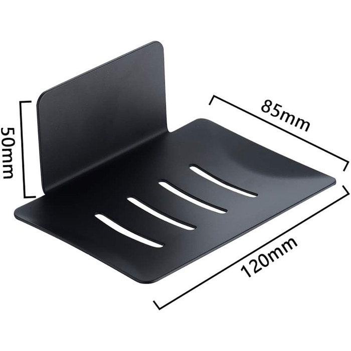 Тримач для мила Celbon SUS 304 з нержавіючої сталі, самоклеючий, чорний, без свердління для ванної кімнати