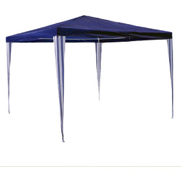 Nexos GM36000 PE-Pavilion Party Tent for Garden, Terrace, Market, Camping, Festival as a Shelter and Waterproof Cover, 3 x 3 m, White (Blue)