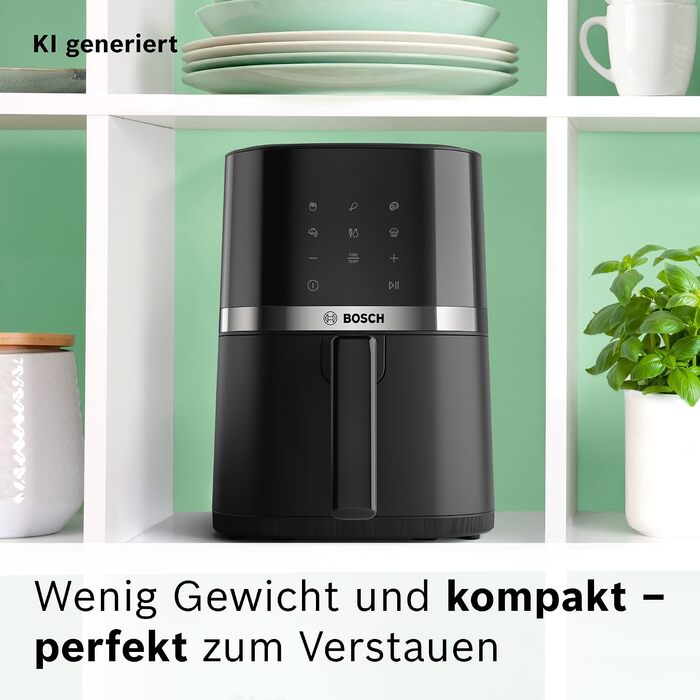 Аерофритюрниця Bosch Serie 2 MAF24AB0, чаша 4 л, 6 програм, 1300 Вт, чорна