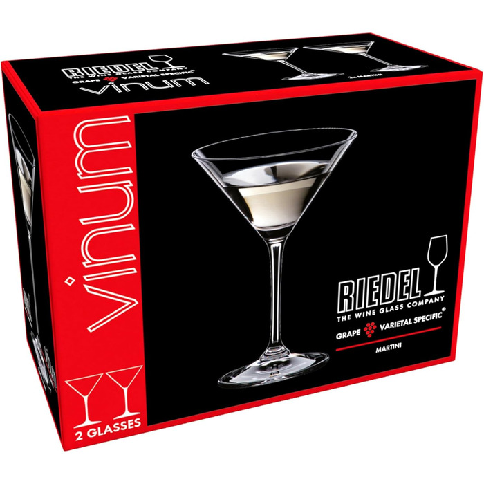 Набір келихів Riedel Vinum Martini (2 шт.), кришталеве скло, для коктейлів, стійке до миття в посудомийній машині, 6416/77 Elegant