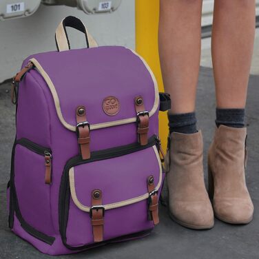 Рюкзак для камери GoProove: DSLR рюкзак для подорожей, з місцем для камери, аксесуарів, ноутбука та штатива, водовідштовхувальний, з чохлом від дощу (фіолетовий)