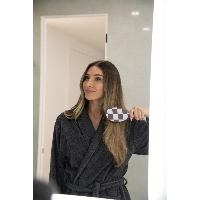 FRAMAR Щітка для волосся без розпушування - для довгого волосся, для жінок, для мокрого волосся, для розплутування, для кучерявого волосся, антистатична, шоколадного кольору