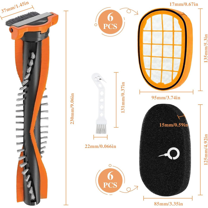 Набір фільтрів для акумуляторного пилососа Philips SpeedPro Max Aqua, 6 шт. (запасні фільтри для очищення повітря)