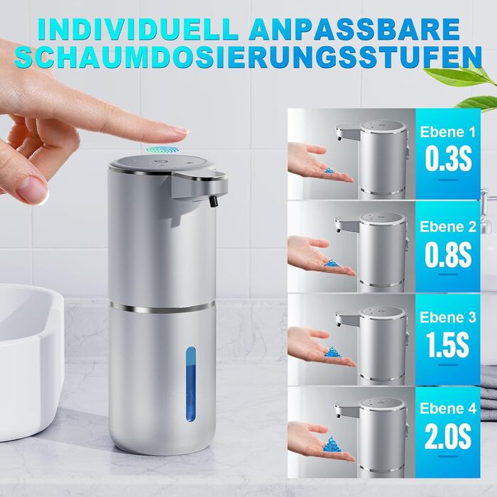 Автоматичний диспенсер для мила Amyzavls, 380 мл, USB, сенсорний, настінний, для ванної, кухні, офісу