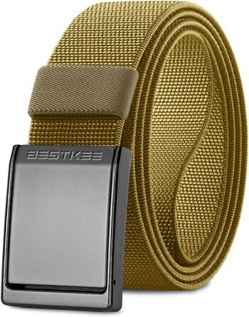 Тактичний пояс чоловічий BESTKEE, 3.8 см, регульований, нейлон, металева блискавка, розмір M (91-105 см)