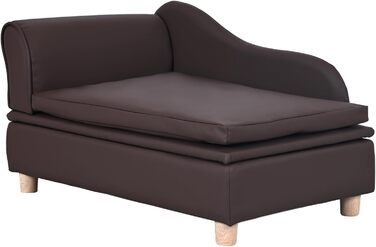 Софа для собак та котів Yoonnie room з PU-шкіри з місцем для зберігання – зручне ліжко для домашніх тварин, маленьке диван-крісло, підходить для цуценят та кошенят (Перловий білий)