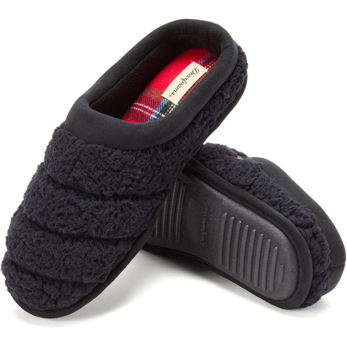 Dearfoams Чоловічі тапочки-клоги Asher з піною з пам'яті, чорні (42/43 EU)