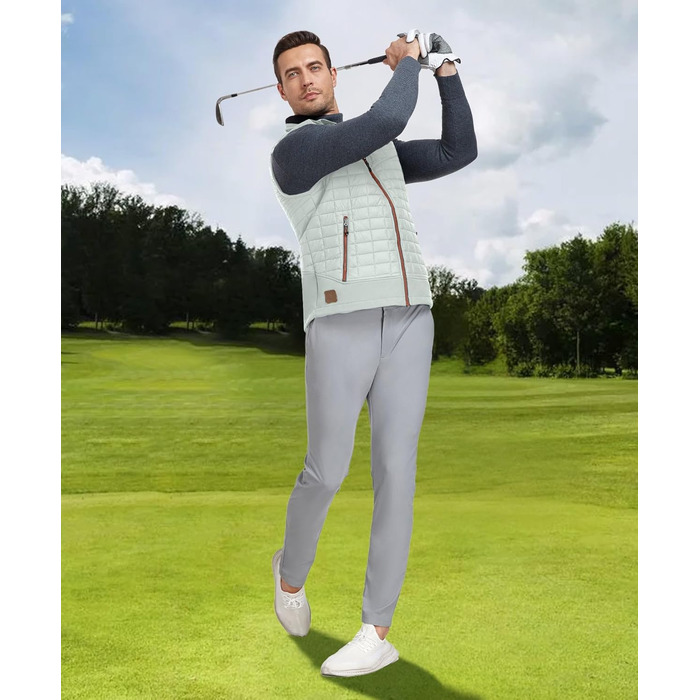 Little Donkey Andy Легка пухова жилетка для чоловіків, тепла безрукавка, Outdoor-куртка для походів, подорожей та бігу (XL, світло-сірий)