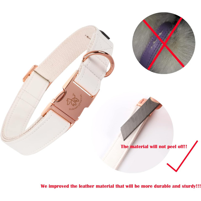 Елегантний шкіряний нашийник та поводок для собак - довговічний аксесуар для маленьких собак, підходить для осені, регульований, 1 шт.