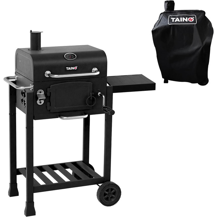 Гриль-вагон TAINO HERO Set Smoker, комбінований: вугілля, газ, з кришкою та чохлом