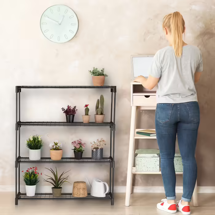 Relaxdays Plant Shelf with 4 Shelves