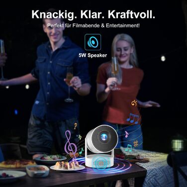Міні проектор Salange HY300ula 4K Android 11.0 з Wi-Fi 6, Bluetooth 5.4 та динаміком 5W. Підтримка 4K, 1080P, обертання 180°, автоматична корекція трапецеїдальних спотворень.