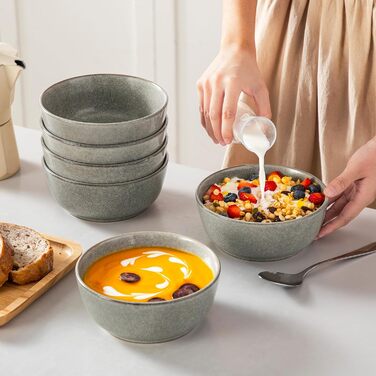 Набір посуду Steingut vancasso ANYA (48 предметів) - 6 осіб, сучасний сервіз з тарілок, десертних тарілок та мисок, коричневий. Підходить для миття в посудомийній машині та використання в мікрохвильовій печі.