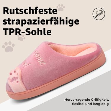 Тапочки зимові Mishansha з жорсткою підошвою - теплі, зручні, м'які, унісекс, для дорослих (37/38 EU, червоні)