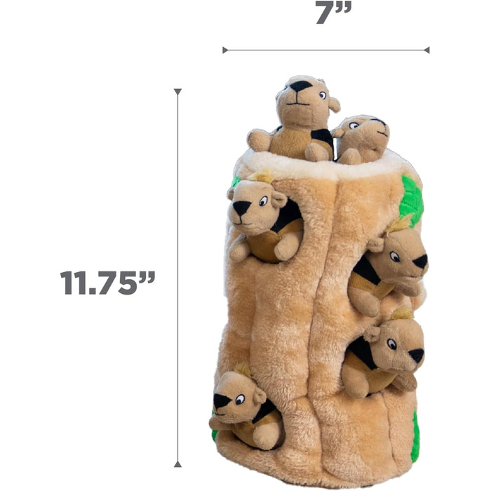 Outward Hound Plush Dog Toy Hide A Squirrel, XL