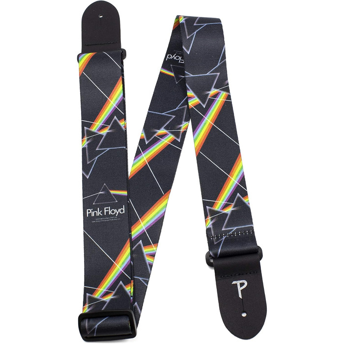 Гітарний ремінь Perri's Leathers Dark Side of the Moon - офіційний ліцензований продукт - поліестер, регульований - для акустичної/басової/електрогітари, з Канади (LPCP-1070)