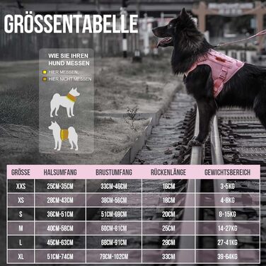 Нагрудник для собак OneTigris FIRE Watcher тактичний, безпечний, з 1 ручкою та 2 D-кільцями, 1000D нейлон (рожевий, XS)