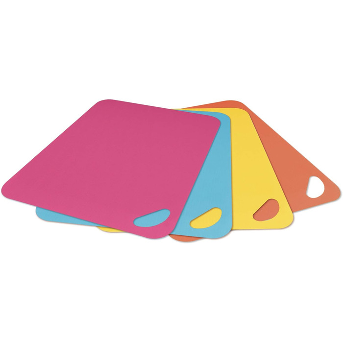 Набір килимків для обрізання Dexas, 4 шт., 14 x 20 см, антиковзаючі, для кухні, сірі, червоні, білі, зелені