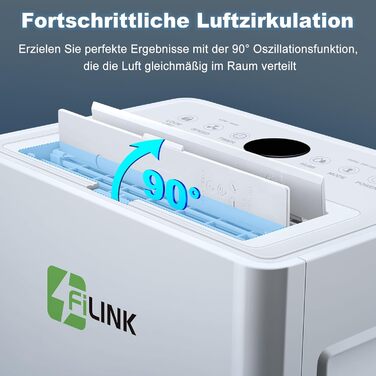 Електричний осушувач повітря 9л/добу, тихий, з дитячим замком, захистом від переливу та авторестартом, для спальні, ванної, підвалу та пральні