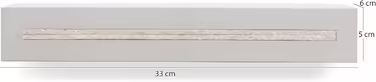 Ключниця з полицею Buchenbusch Urban Design з бетону 'Light Edition', 33x6x5 см, настінна ключниця для передпокою, біло-мармурова