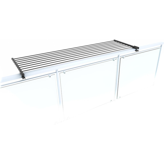 Сушарка для білизни Foxydry Duo антрацит 162 см для балкона, тераси, перил - розкладна, з нержавіючої сталі та алюмінію