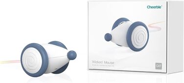 Cheerble Wicked Mouse – електрична іграшка для котів, USB-зарядка, LED, інтерактивна, синя