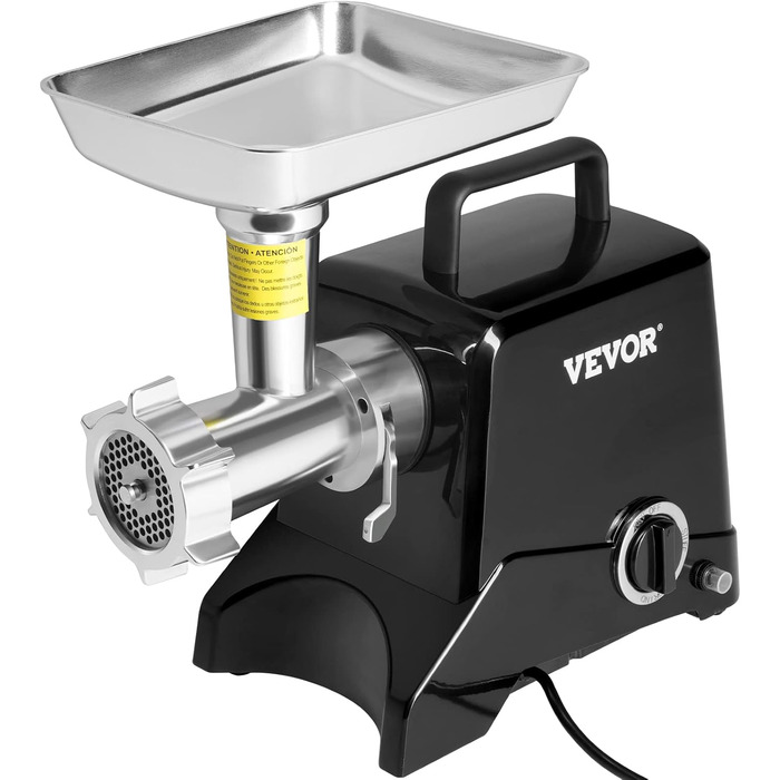 VEVOR 1100W Electric Meat Grinder - Stainless Steel, 250kg/hr - Commercial Meat Processing Machine for Restaurant, Butcher Shop, Supermarket
