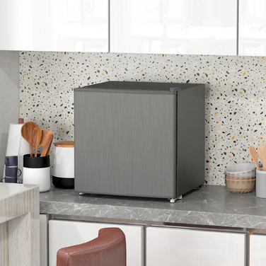 HOMCOM Mini Freezer 35 L Electric Freestanding Freezer Box 161 W Mini Freezer Chest Freezer Mini Refrigerator -14 to -24℃ 5-Stage Temperature Control 47 x 44.2 x 48.8 cm Grey | Aosom