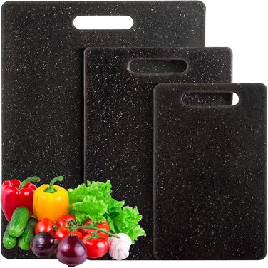 Набір з 3 дерев'яних обробних дощок ASelected для кухні: овочі, фрукти, м'ясо