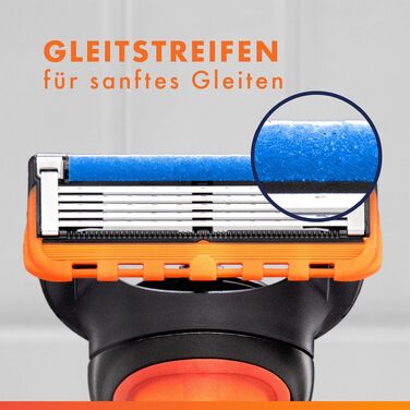 Смінні касети для гоління Gillette Fusion 5 для чоловіків, 12 шт, помаранчеві