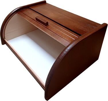 Дерев'яна коробка для хліба, розкривна/розкладна, різні моделі, темний коричневий колір, розмір Large