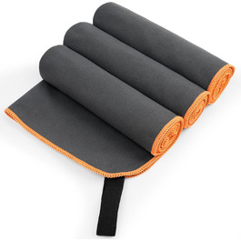 Набір з 3 рушників з мікрофібри (40x80 см) – швидковисихаючі, компактні спортивні рушники для подорожей, басейну, фітнесу, пляжу та спорту