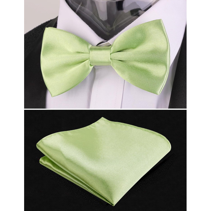 Метелик Alizeal чоловічий однотонний, з підтяжками та нагрудною хустинкою, подарунковий набір (132 Оливковий)