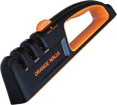 Точилка для ножів Sharp Pebble Orange Ninja, 5 кутів заточування, преміум-якість, для кухонних та кишенькових ножів
